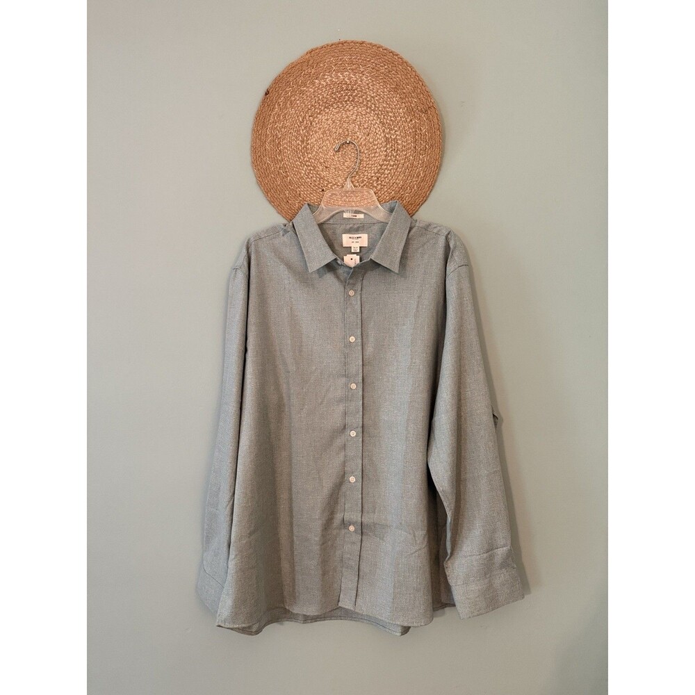 Julian & Mark Men Light Green Linen Like Button Down Collared Shirt XXL